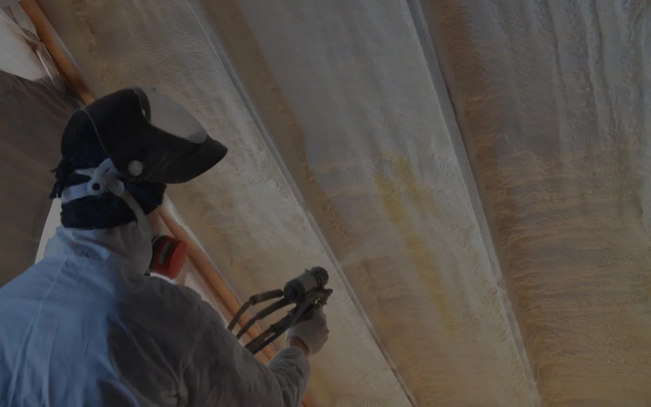Spray foam insulation project detail